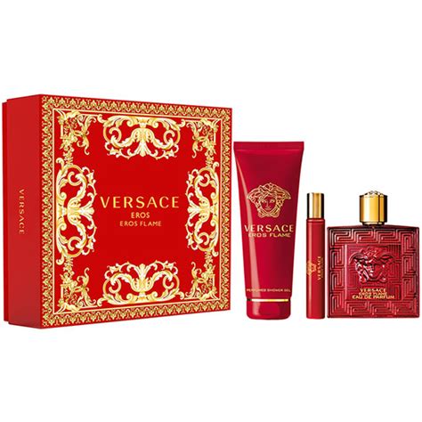 versace eros 6.7 oz gift set|Versace Eros flame gift set.